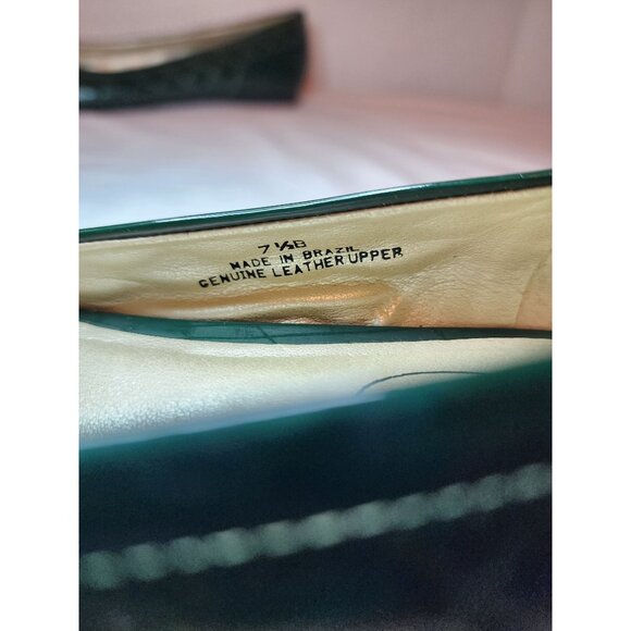 Talbots Green Quilted Dressy Comfort Ballerina Ballet Flats Sz:7.5-US - Picture 7 of 8